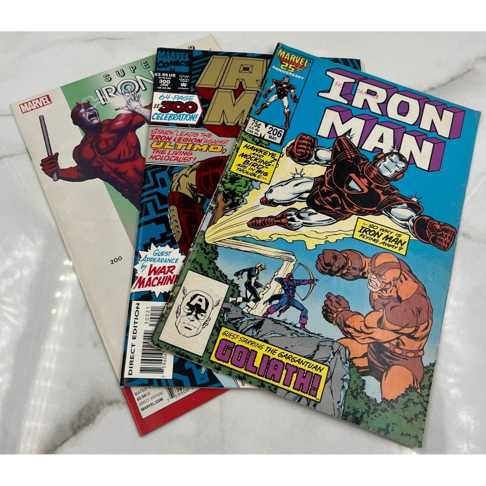 Marvel Iron Man Comic Lot Issues 206 300 Superior 2 War Machine Daredevil Foil